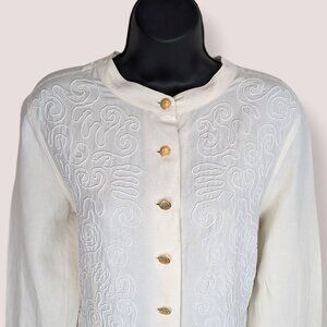 V. Elégance Paris Dressy Embroidered Tunic Top